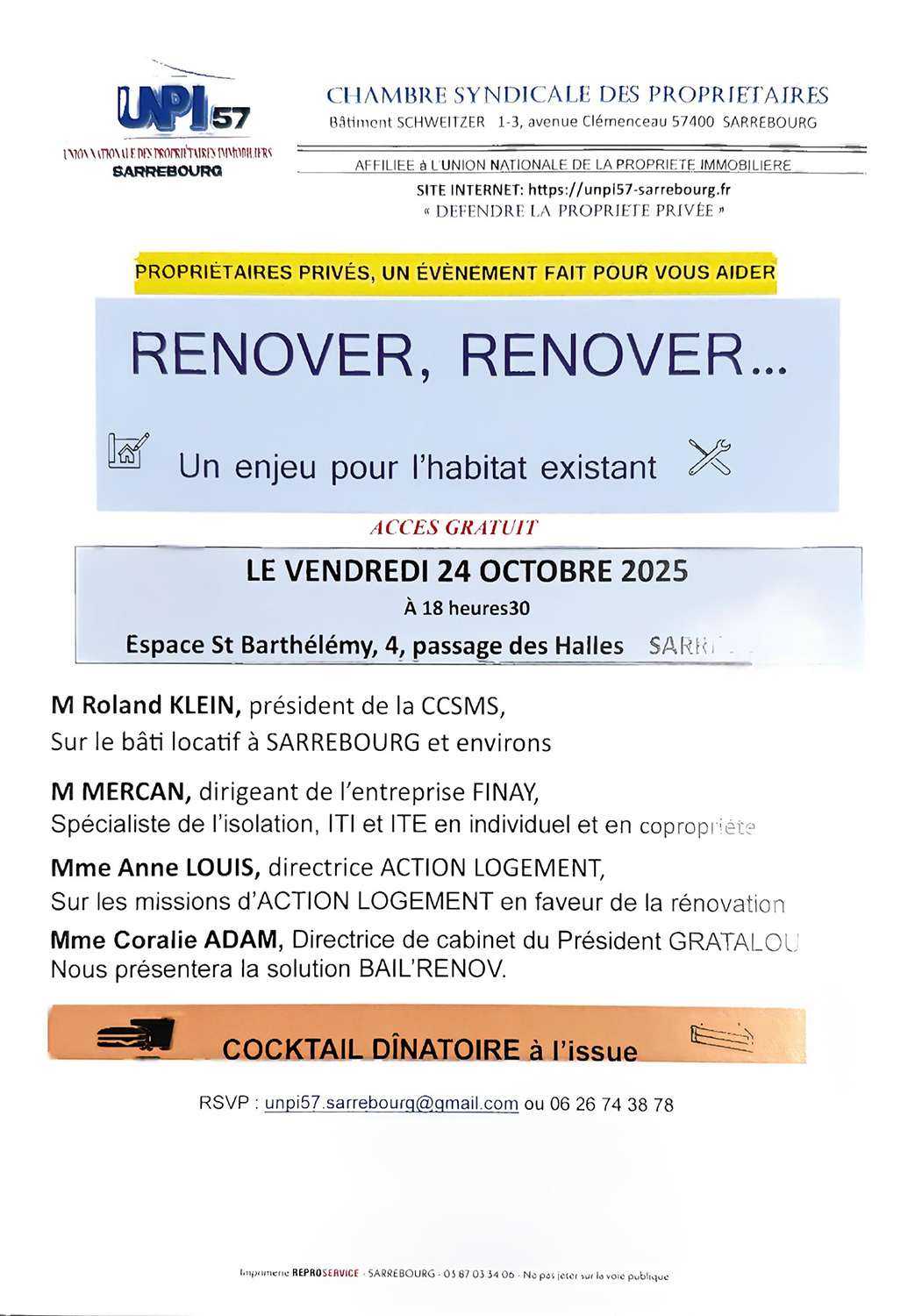 UNPI - Rénover, rénover ! - Vendredi 24/10/2025